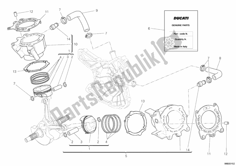 Toutes les pièces pour le Cylindre - Piston du Ducati Multistrada 1200 ABS 2011
